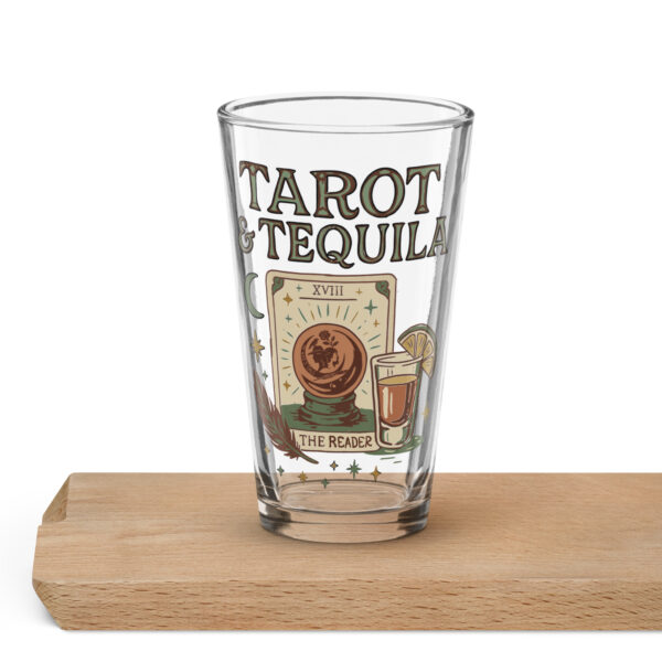 Tarot and Tequila Shaker pint glass